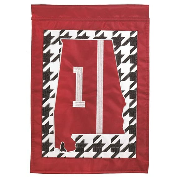 13 x 18 in. Alabama No.1 Applique Garden Flag
