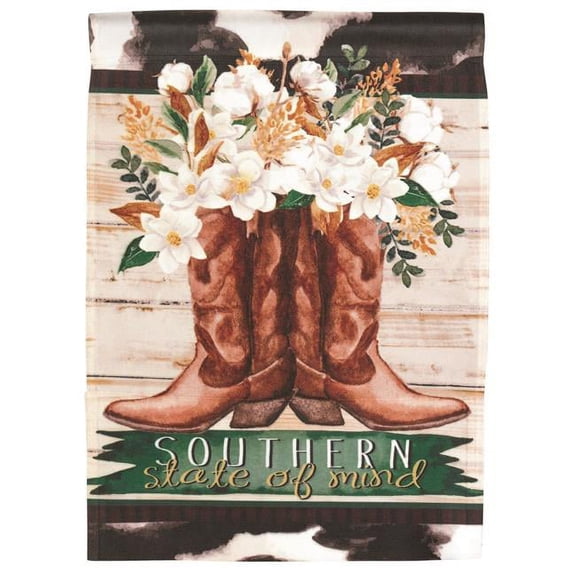 13 x 18 in. Boots Southern State of Mind Printed Garden Flag