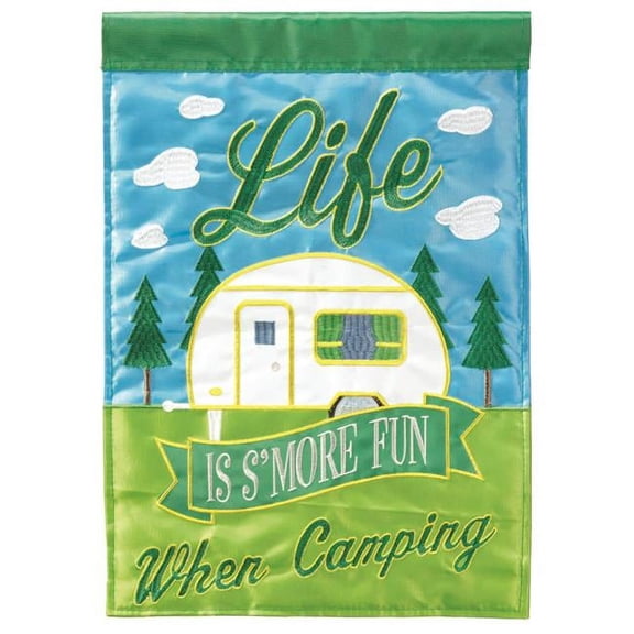 13 x 18 in. Camper Life Is S More Fun Polyester Printed Garden Flag