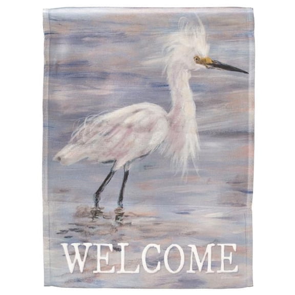 13 x 18 in. Egret Printed Garden Flag