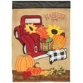 thumbnail image 1 of 13 x 18 in. Harvest Time Truck Burlap Garden Flag, 1 of 1