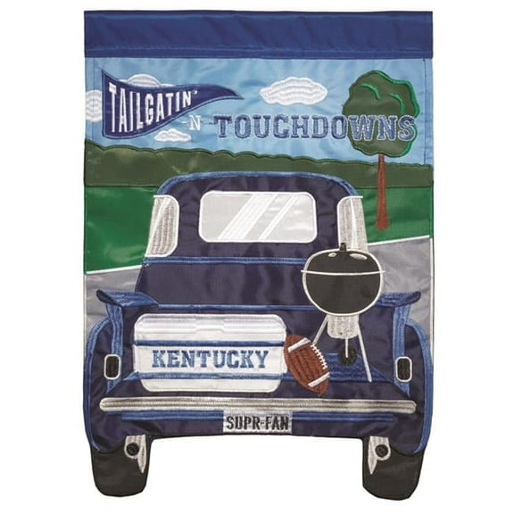 13 x 18 in. Kentucky Tailgatin Applique Garden Flag