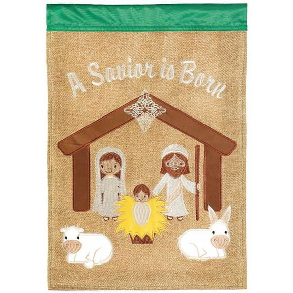 13 x 18 in. Nativity Polyester Garden Flag