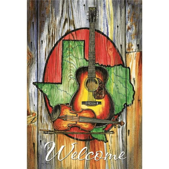 13 x 18 in. Texas Music Polyester Garden Flag