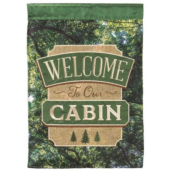 13 x 18 in. Welcome to Our Cabin Plus Printed Garden Flag
