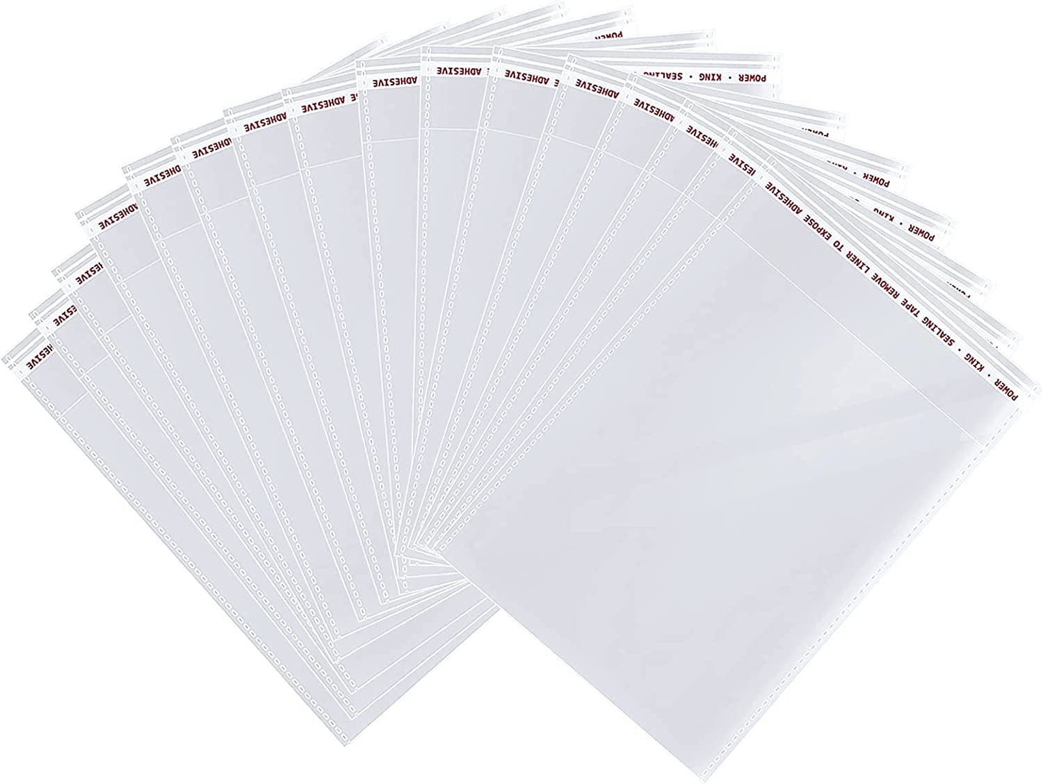 13 x 19 Large Resealable Cellophane Bags 300 pcs Crystal Clear Self