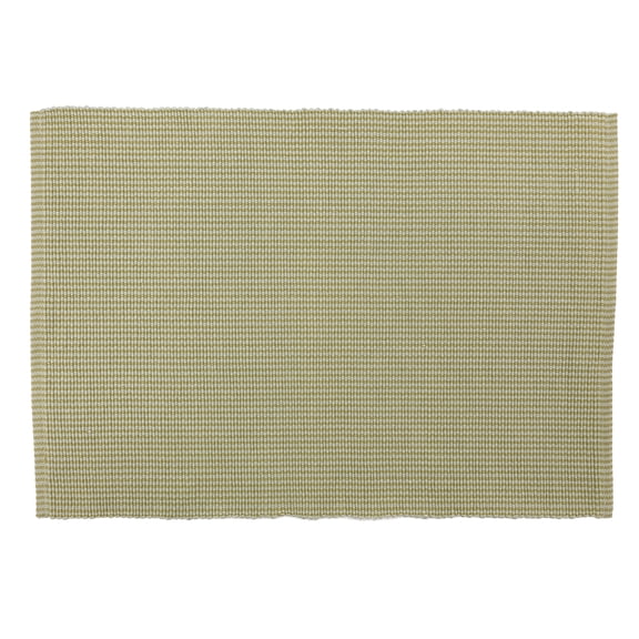 13'' x 19'' Port Stripe Fern Cotton Reversible Tabletop Single Placemat
