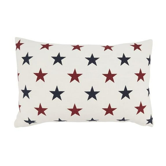 13 x 20 in. Americana Stars Down Filled Down Filled Throw Pillow - Red, White & Blue