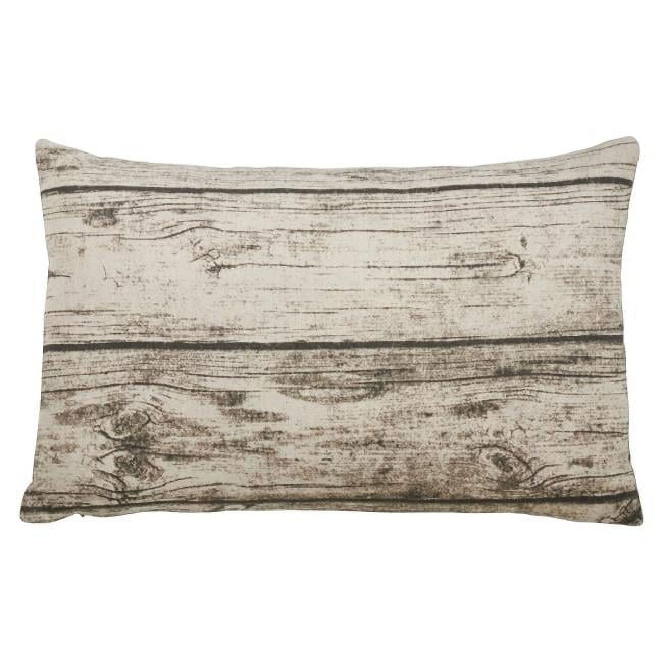 Natural Wood Print Cotton Polyester Pillow Cover 13" x 20"