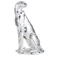 thumbnail image 1 of 13" x 23" Silver Polystone Leopard Sculpture, by DecMode, 1 of 7