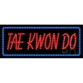 thumbnail image 1 of 13 x 32 x 1 in. Tea Kwon Do Animated LED Sign - Blue & Red, 1 of 1