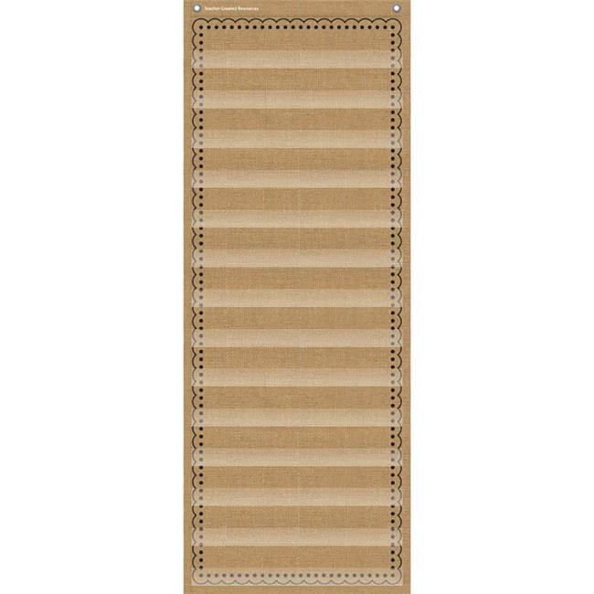 13 x 34 in. 14-Pocket Burlap Chart
