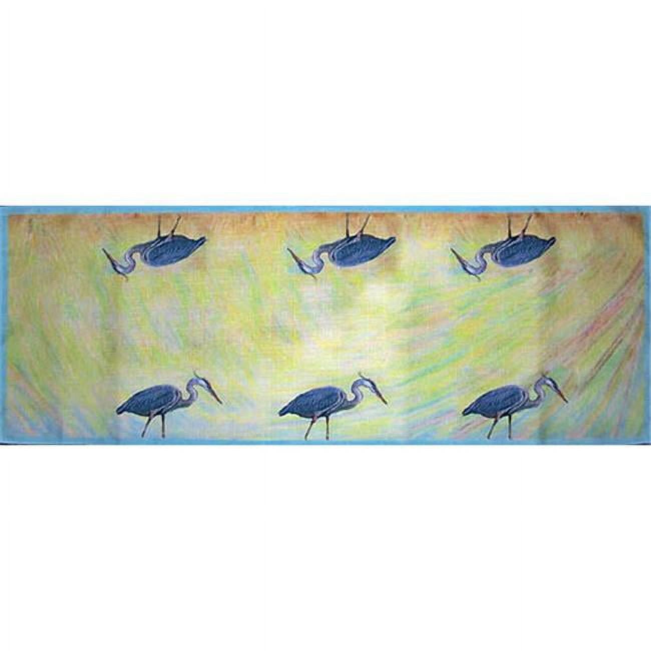 Blue Heron Multicolor Polyester Rectangular Table Runner 36" x 13"