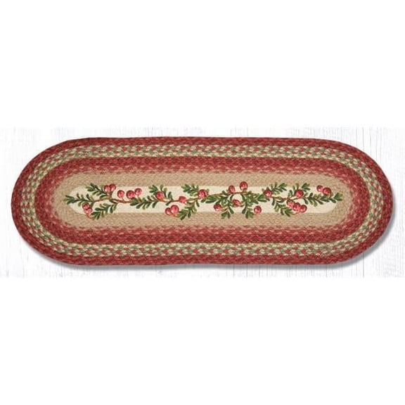 13 x 36 in. Cranberries Oval Patch Runner