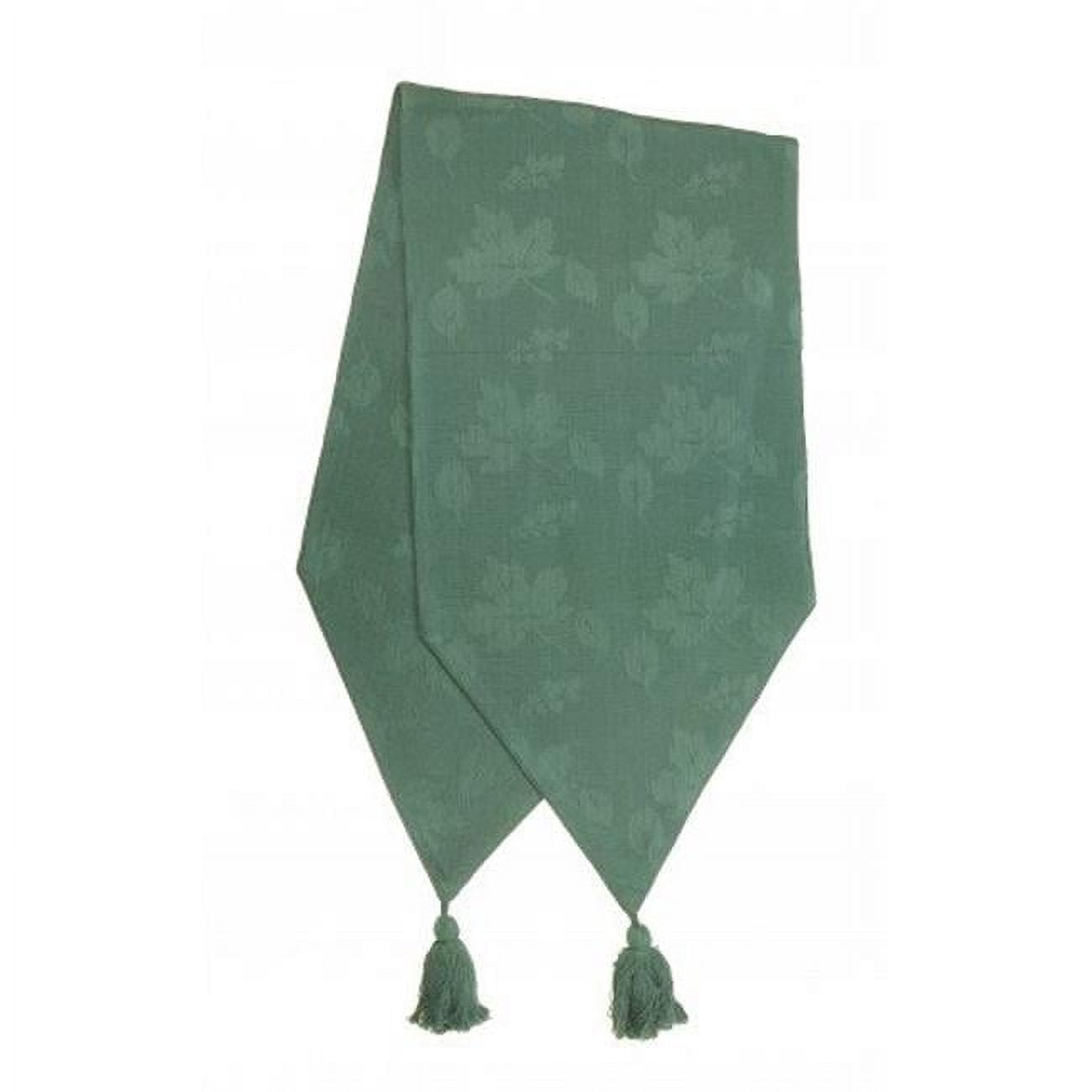 Green Ribbed Table Runner 13 x 54 in. Ribbed Table Runner with Tassels, Hunter Green - Walmart.com