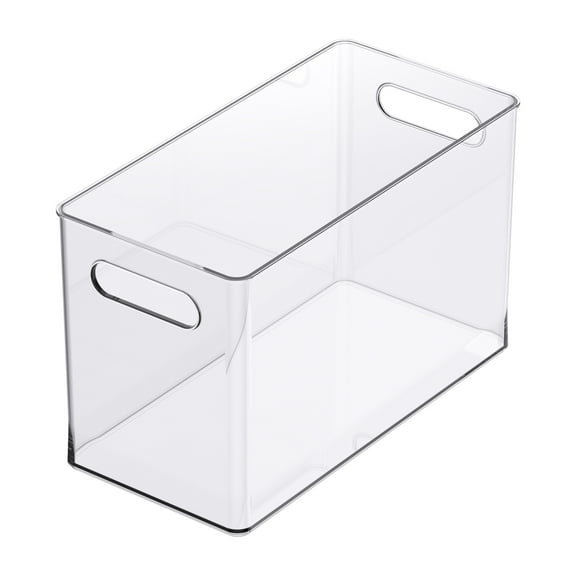 13" x 6.5" Clear Storage Bin with Handles by Simply Tidy - Stackable Plastic Organizer for Paper - Crafts - and Office Supplies - 1 Pack
