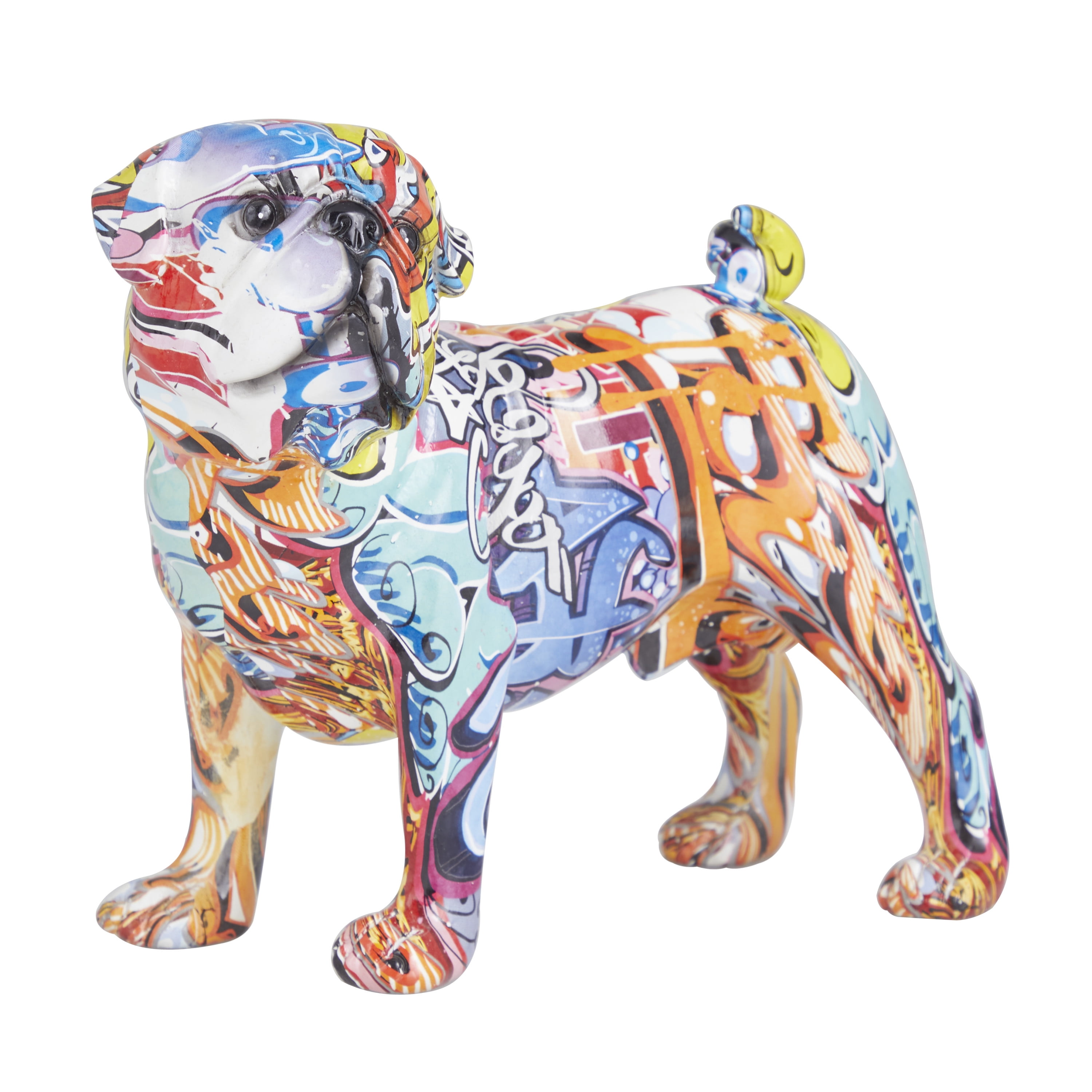 【PEACEMINUSONE】 PMO X THE CONVENI BULLDOG CLIP MULTI The Novogratz Polystone Graffiti Bulldog Sculpture - Walmart.com
