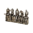 thumbnail image 1 of 13" x 7" Silver Polystone People Sculpture, by DecMode, 1 of 11