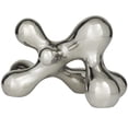 thumbnail image 1 of 13" x 7" Silver Porcelain Molecule Abstract Sculpture, by CosmoLiving by Cosmopolitan, 1 of 7