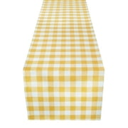 13 x 72 in. Buffalo Check Reversible Table Runner, Yellow