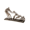 thumbnail image 1 of 13" x 8" Silver Polystone People Sculpture, by DecMode, 1 of 12