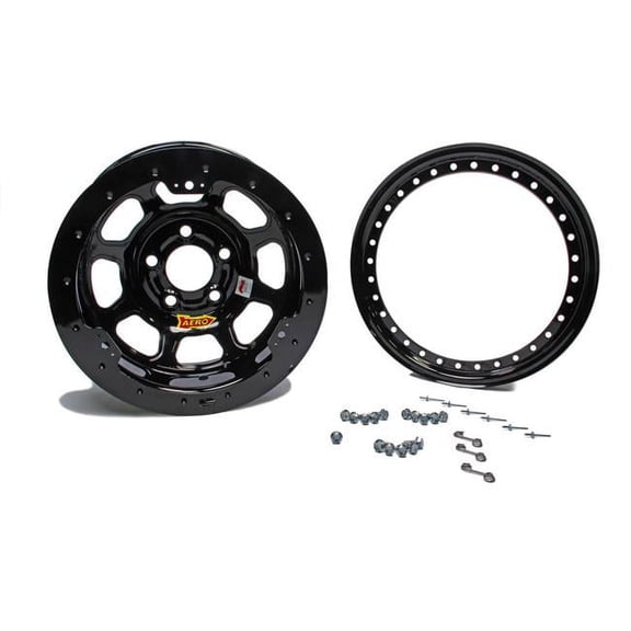 13 x 8 in. 2 in. Back Space 4.25 in. Bolt Pattern Black Beadlock
