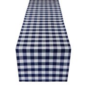 13 x 90 in. Buffalo Check Reversible Table Runner, Navy