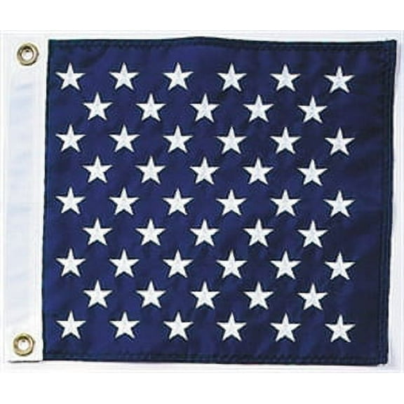 13"x15" DURAWAVEZ US UNION JACK NYLON - FINISHED WITH CANVAS HEADING AND GROMMETS