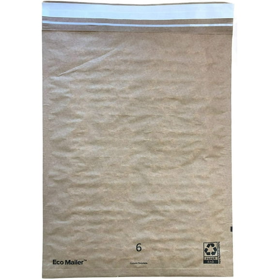 13"x17" Usable Space Curbside Recyclable Padded Mailer Envelopes Eco Friendly with Self Seal Tear Strip