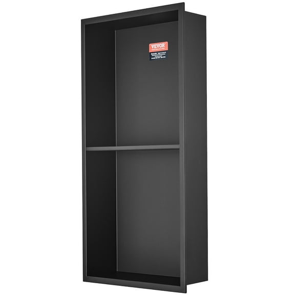 13"x25" No Tile Shower Niche 304 Stainless Steel, Wall-Inserted Niche Recessed Double Shelves, Sealed Waterproof Rust-Resistant Easy Cleaning Modern Niche for Shower or Soap Storage Bathroom