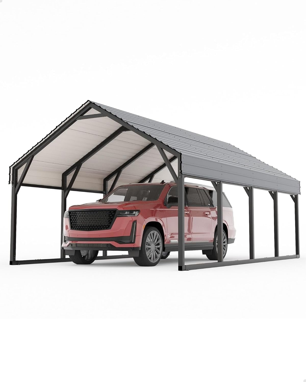 13'x26'x11' Oversized Metal Carport, Steel Heavy Duty Carport for All
