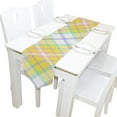 thumbnail image 1 of 13"x70" Rectangle Cloth Table Runner Yellow Pattern Tartan Table Cover for Wedding Birthday Holiday, 1 of 5