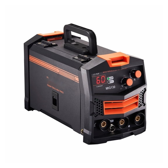 130 Amp MIG Welder, Gasless Flux Core Welding Machine with IGBT Inverter, Portable Welder for Mild Steel, Stainless Steel, 8mm Thickness