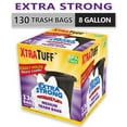 thumbnail image 1 of 130 Bags 8 Gallon Disposable Large Garbage Puncture Tear Resistant Trash Bags deodorization technology Kitchen,Toilet Drawstring Garbage Bag, Fresh Clean Scent With Lemon mint Scent,, 1 of 7