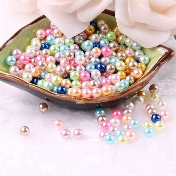 130 Beads of Different Sizes 130Pcs/Bag 3 8Mm Faux Round Plastic Pearl Beads Tiny Loose Spacer Beads Findings for Diy Craft Necklaces Bracelets Jewelry Making