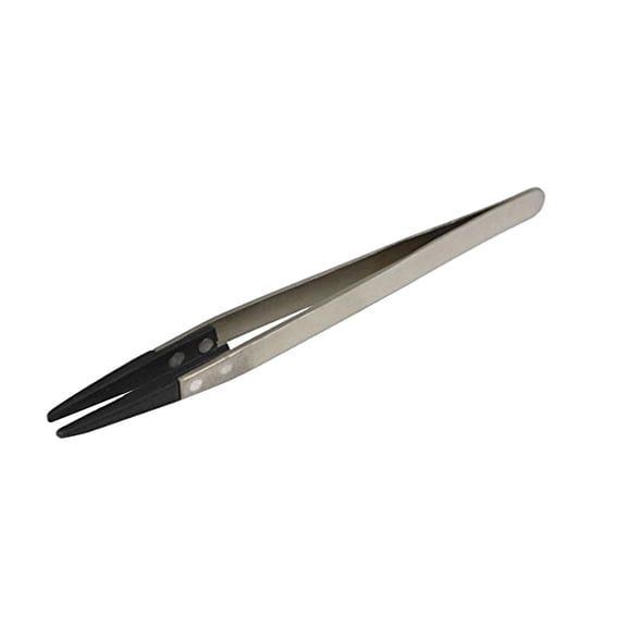 130 MM Fiber Tip Anti-Magnetic Blunt Tipped Tweezers Jewelry Making Tool - TWEZ-0039