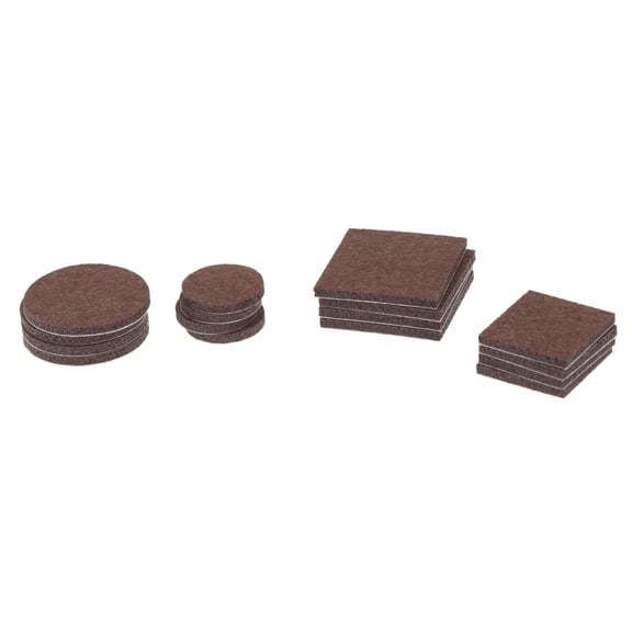 Yardwe 130 Pieces Brown Self-Adhesive Felt Pads for Furniture Legs, Anti-Skid Chair Floor Protectors