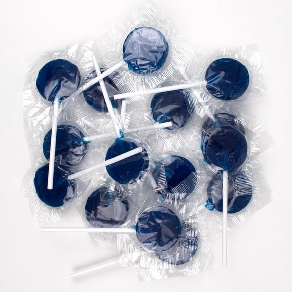 130ct Blue Raspberry Flat Lollipops Bulk Candy For Parties, Candy Bowls And More by Just Candy
