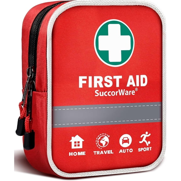 130 Pieces First Aid Kit with Hospital Grade Medical Supplies - Includes Emergency Blanket, Bandage Great for Home, Outdoors, Office, Car, Travel, Camping, Hiking, Boating