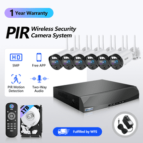 【130° Wide Angle】 Outdoor Wireless Security Camera System, Wireless Cameras for Home Security, WiFi Video Surveillance, Home Security Cameras