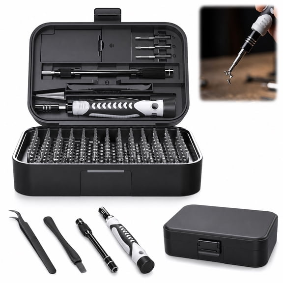 130-in-1 Magnetic Precision Screwdriver Set, Professional Repair Tool Kit with Portable Storage Case, Multi-Bit Screwdriver Kit for Electronics, Household & Home Repair