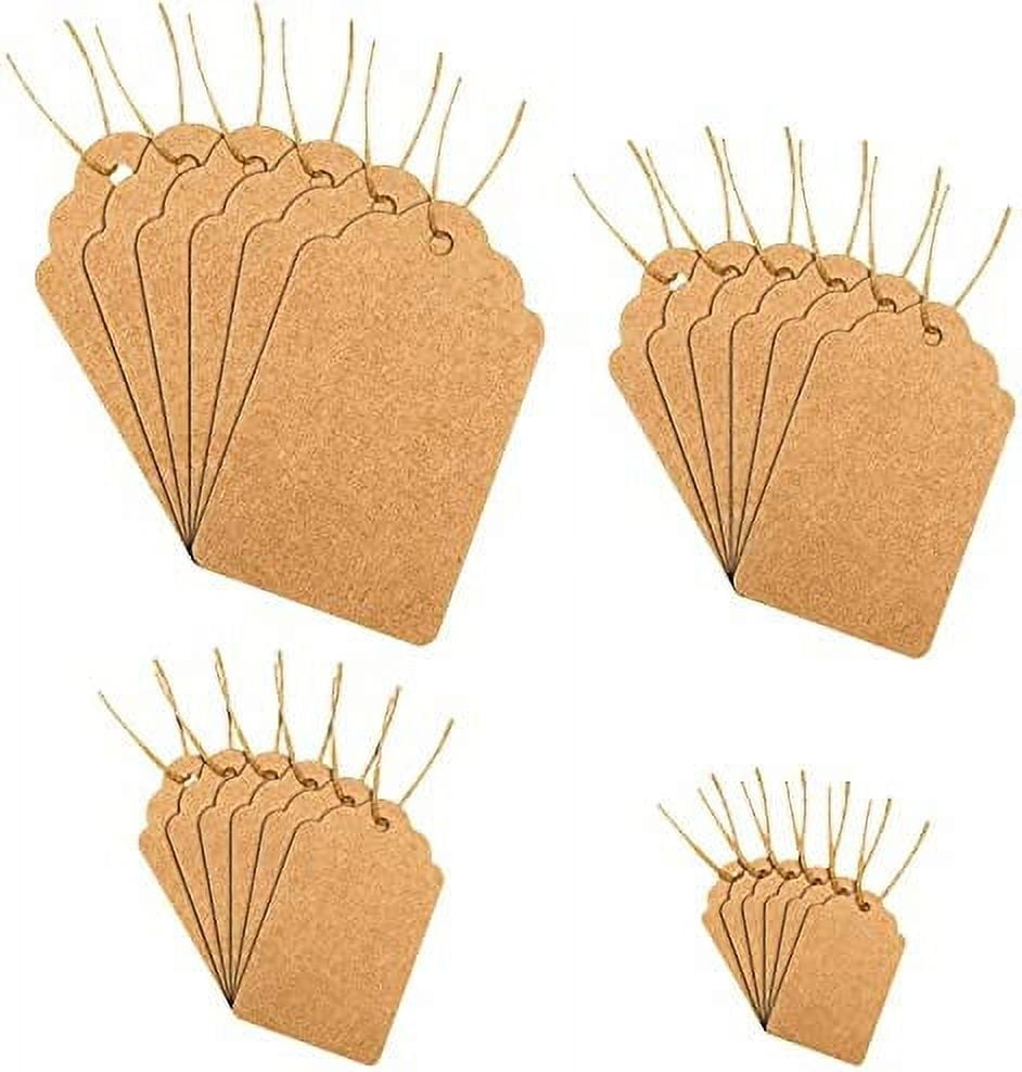  100 Pack - CleverDelights 1.5 Circle Kraft Gift Hang Tags -  Brown Kraft Paper - for Gifts, Crafts, Party Favors, Weddings, Price Tags -  1 1/2 inch : Office Products