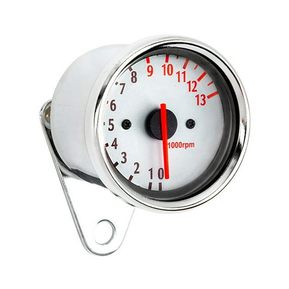 Motorcycle Tachometer 13000RPM Counter Retro Stainless Tacho Gauge with LED Backlit Motorbike Accessories
