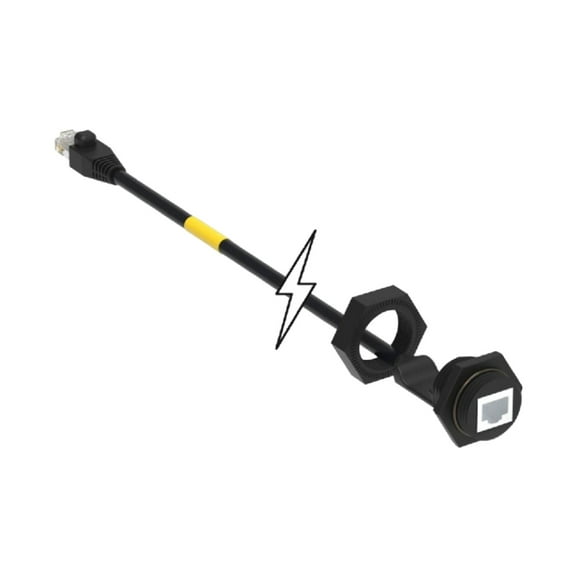 1300550002 Ethernet Cables / Networking Cables FR/FP PASS 10T .305M CABLE ENET