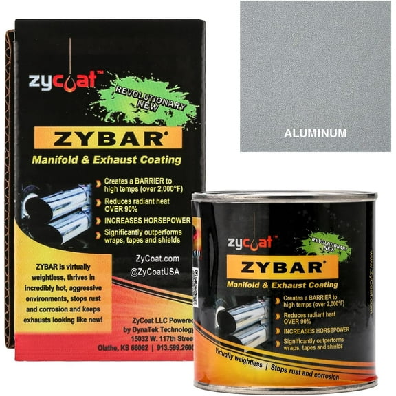 ZyCoat ZyBar 13008 High Temperature Coating - Aluminum - Silver, 8 Ounce