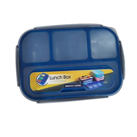 1300ML Bento Lunch Box 4 Grid Food Container Leak Resistant Meal Prep Box Portable Lunch Container for Students Adults