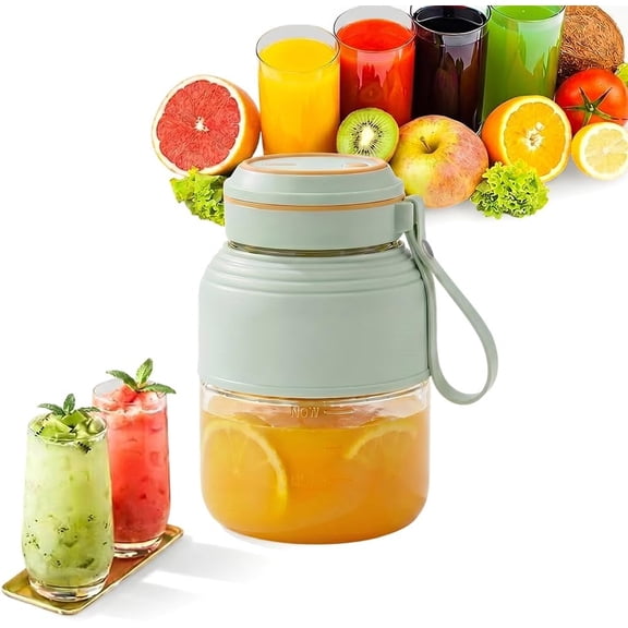 1300ML Portable Wireless Juicer Cup,38 Blade Electric Wireless Juicer,With Double Lid,Personal Blender for Fruit Drinks,Household Large Capacity Blender Cup For Fruits & Vegetables