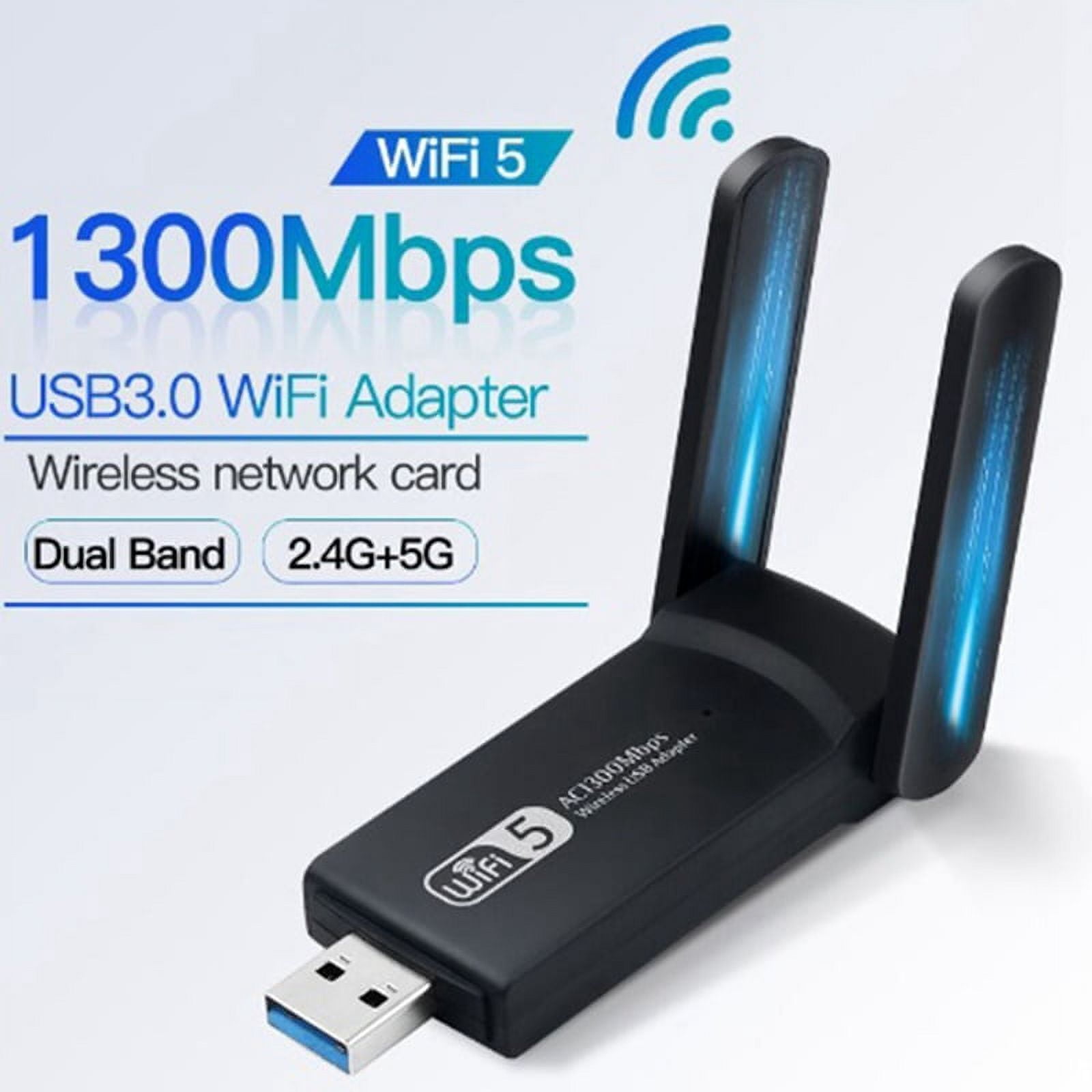 1300Mbps 2.4G 5.8G USB3.0 Dual Band Wireless LAN Adapter Antenna Wifi