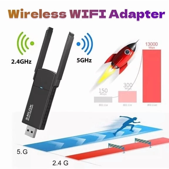1300Mbps Usb 3.0 Wireless Wifi Adapter Dual Band Wifi Dongle 2.4G/5Ghz Network A