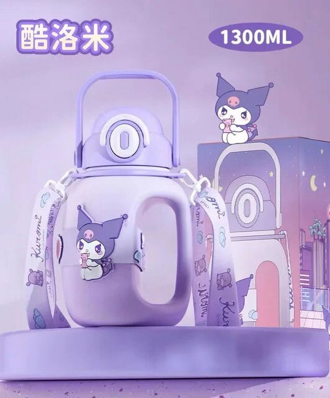 1300Ml Kawaii Sanrio Water Cup Hellokittys Kuromi Cinnamoroll Anime